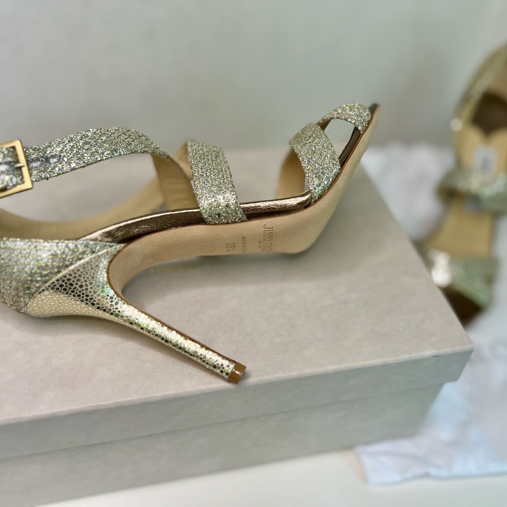 Jimmy Choo Gold/Silver Women's Heels New With Box - Picture 10 of 13